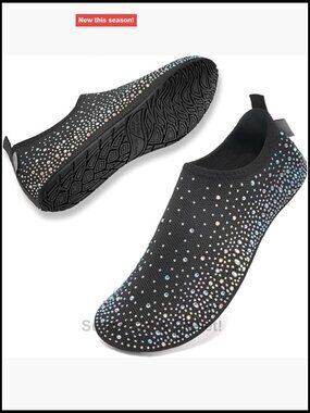 Barefoot Water Shoes with Magic Tape for Beach Swim Yoga